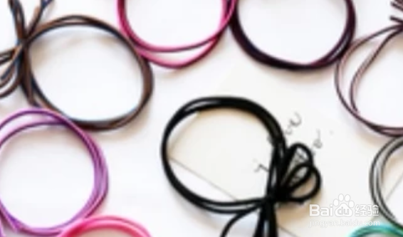 双层皮筋头绳打结教程