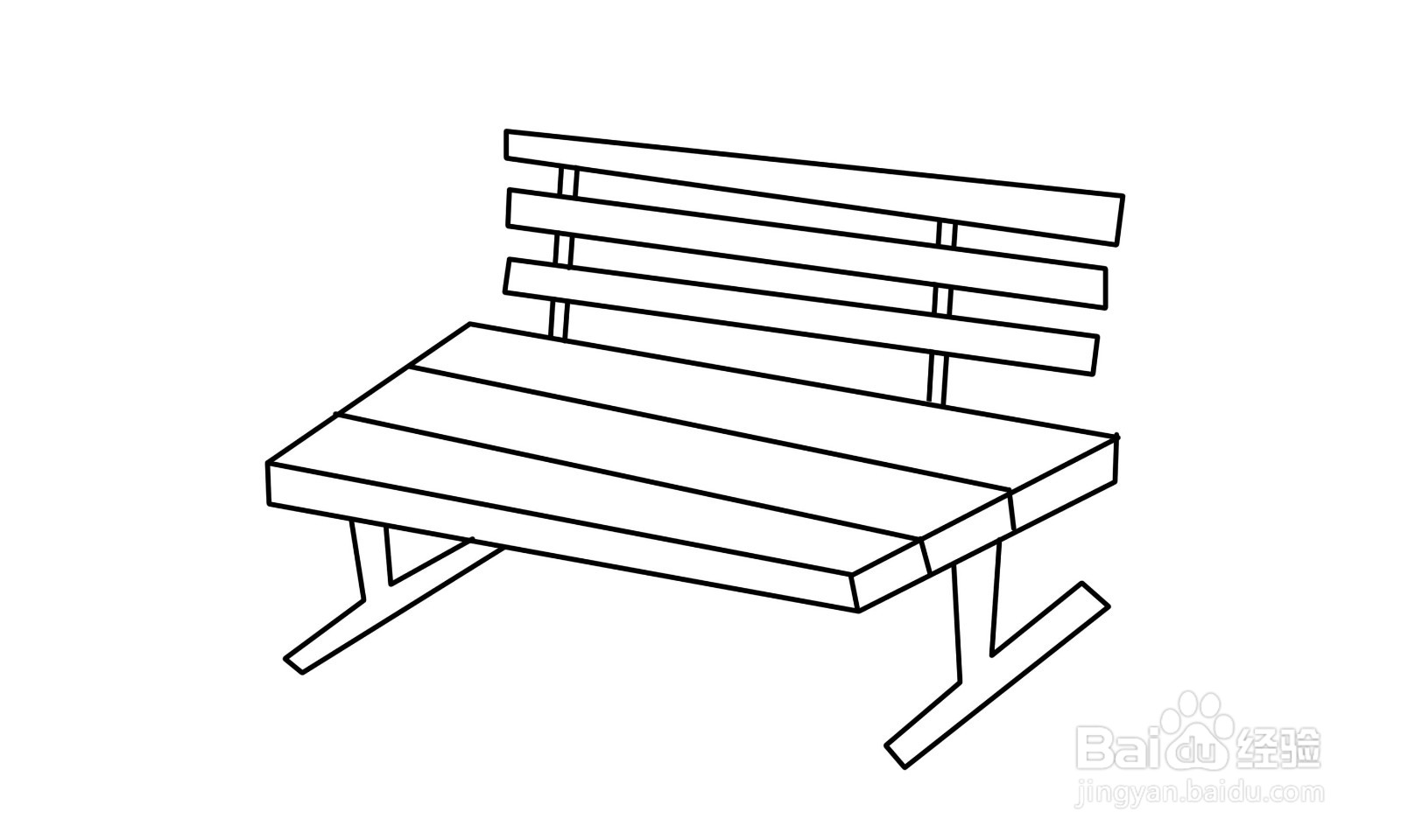 简笔画长凳怎么画?