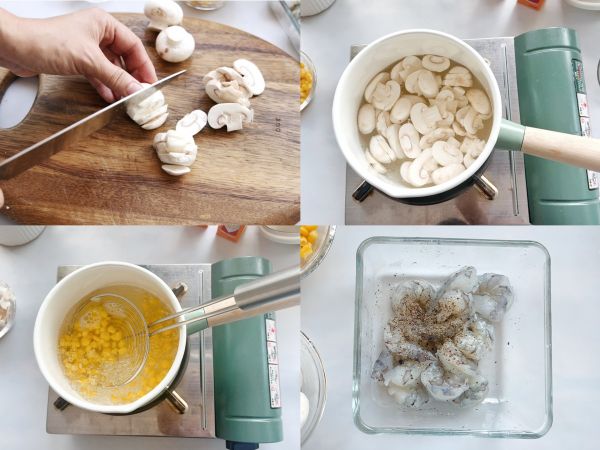 酸辣双倍芝士大虾蘑菇芝士卷边披萨