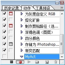 ps动作面板怎么使用