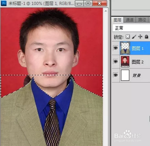 PS怎么给证件照换装?