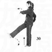 短棍术基本动作压棍截腿图解