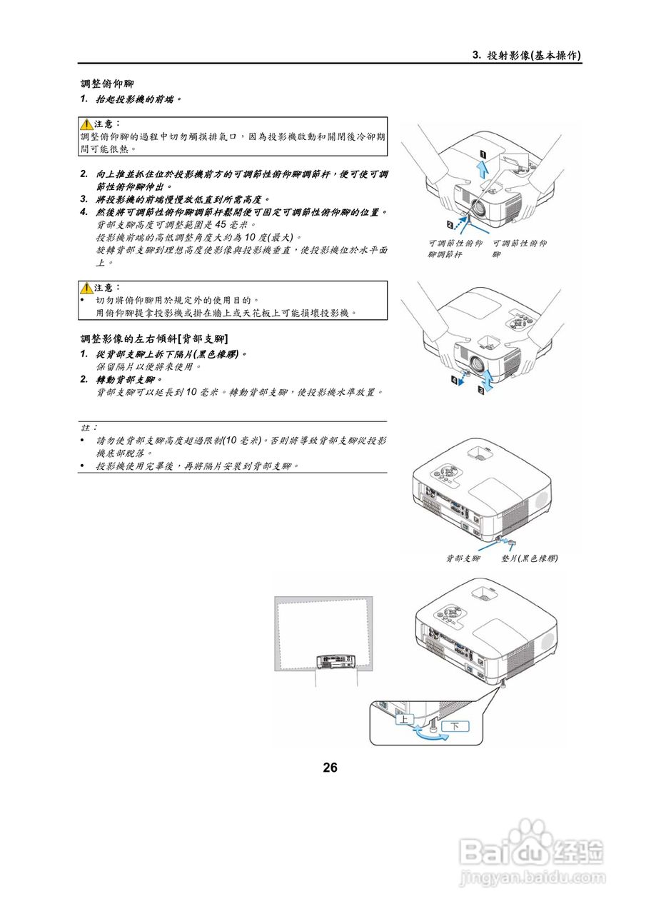 NEC NP500W投影机用户手册:[4]