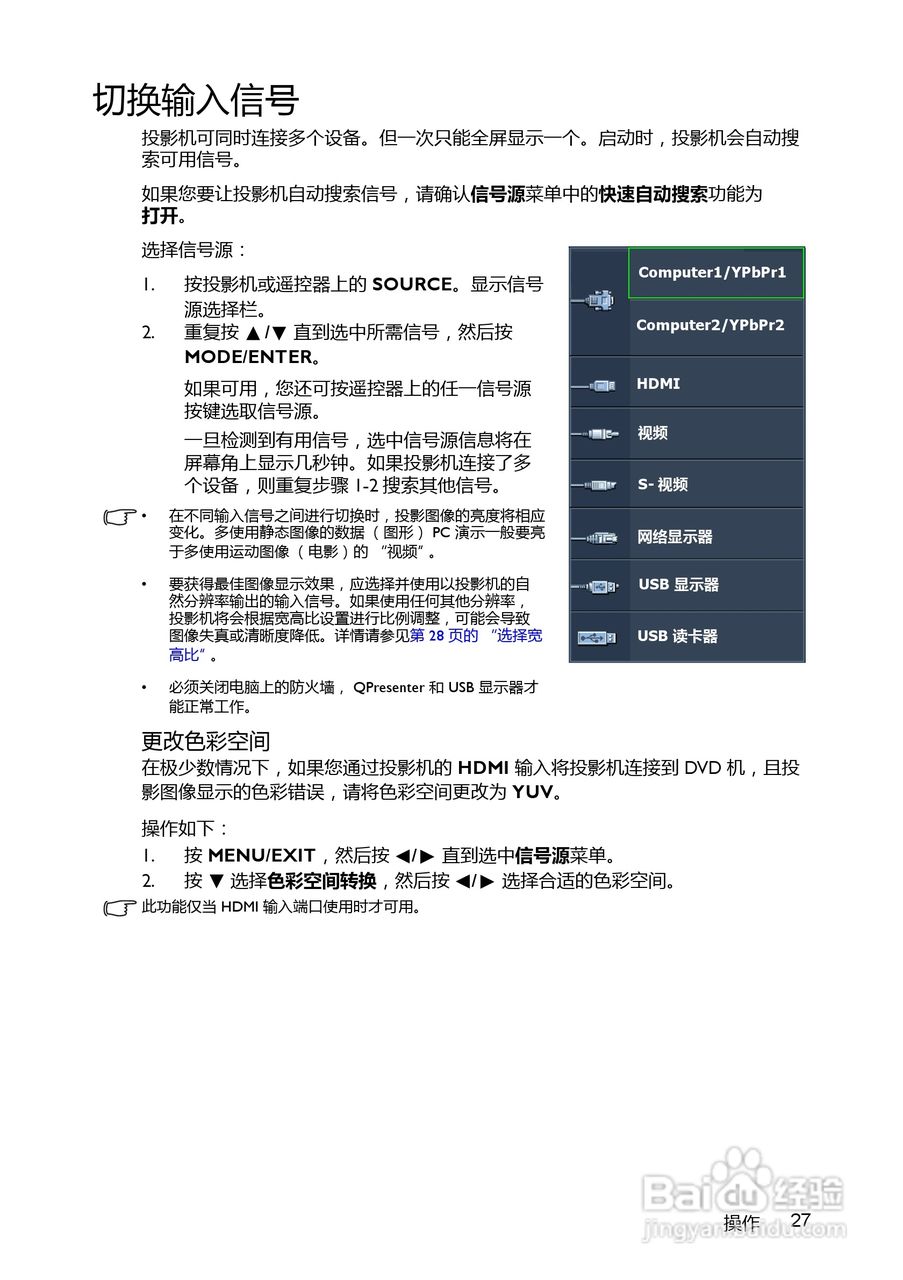 明基LX60ST投影机使用说明书:[3]