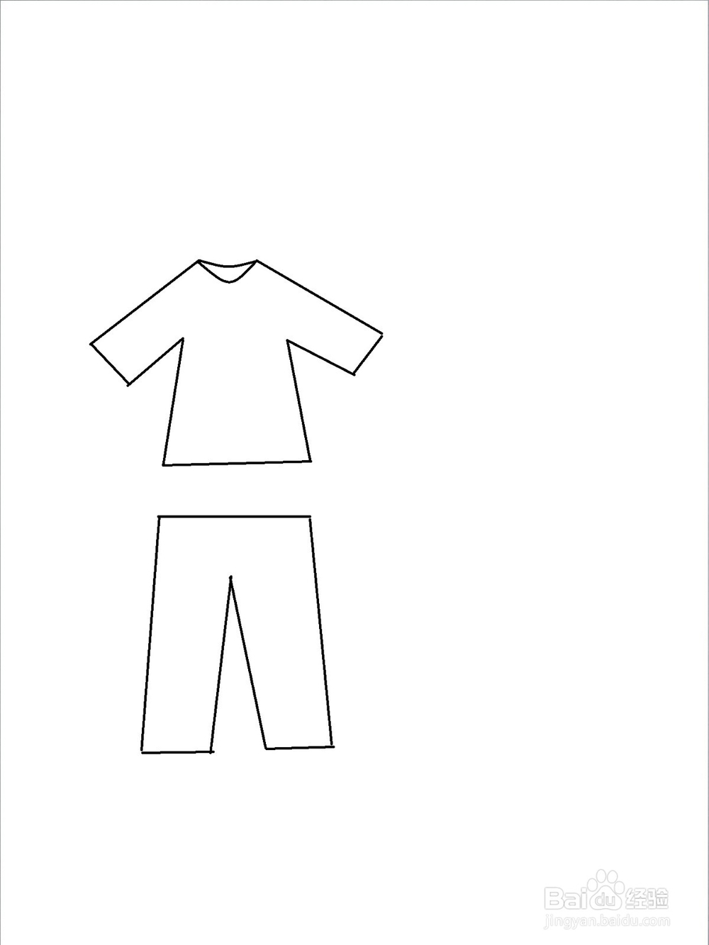 幼儿画衣裤的简单步骤