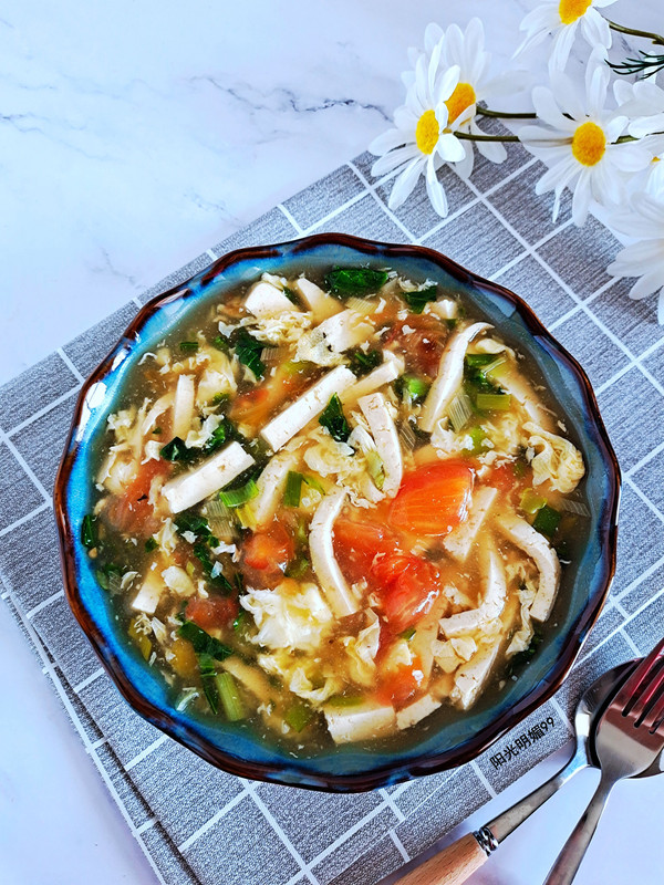 家常豆腐鸡蛋汤