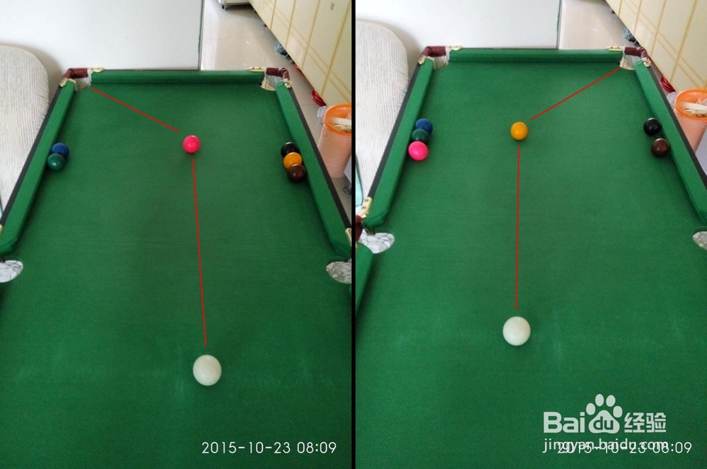 用最低成本练习台球进球点记忆和击球姿势方法