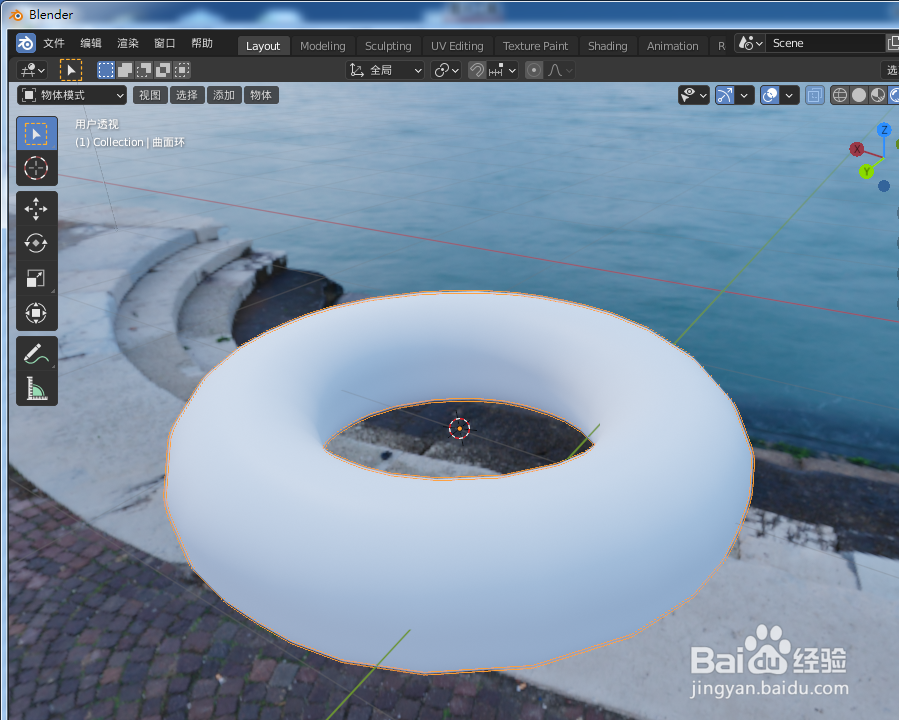 在blender2.9 如何画一个救生圈
