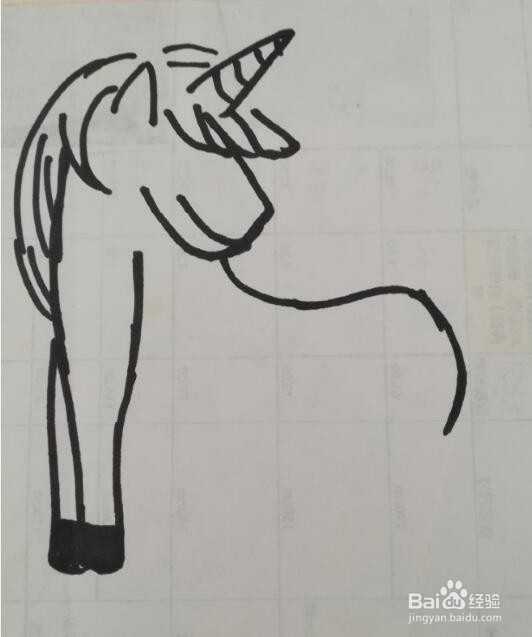 独角兽的画法 独角兽的简笔画