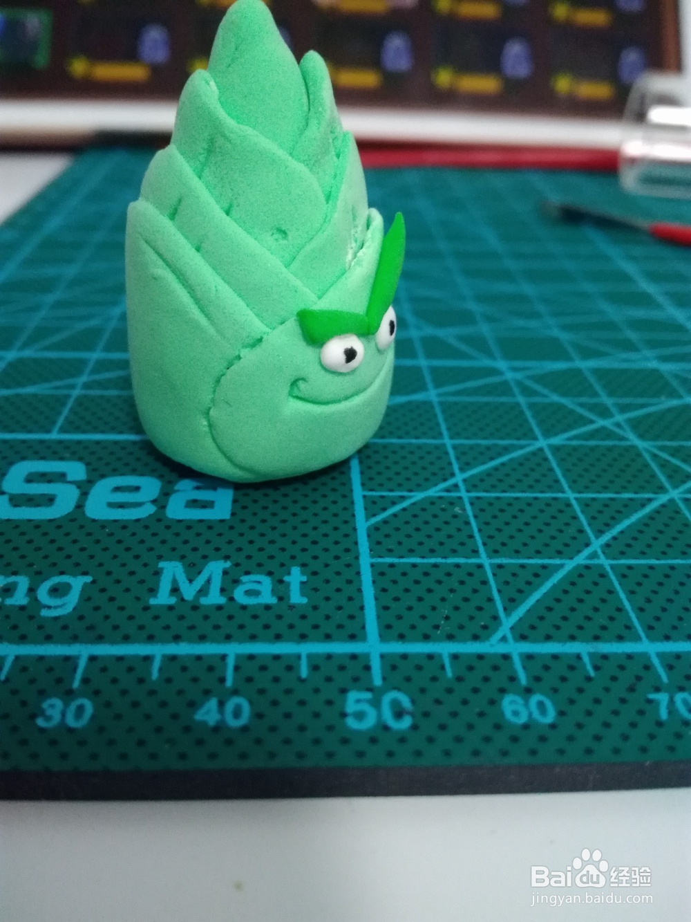 超轻粘土制作植物大战僵尸中的竹笋