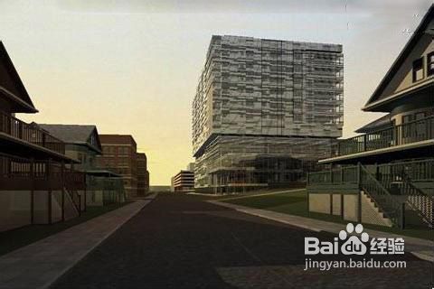 建筑表现:3dmax制作室外黄昏场景