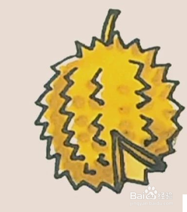 教你画榴莲的简笔画