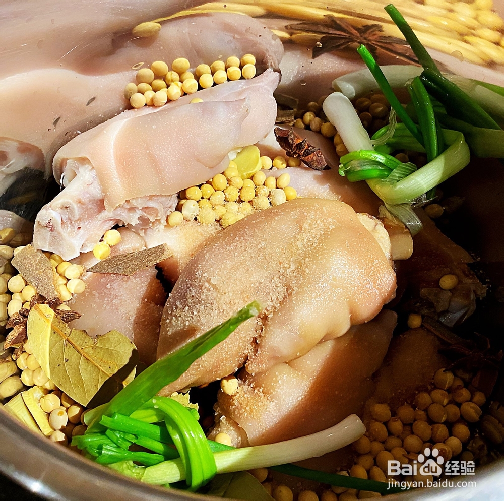 黄豆炖猪蹄的做法