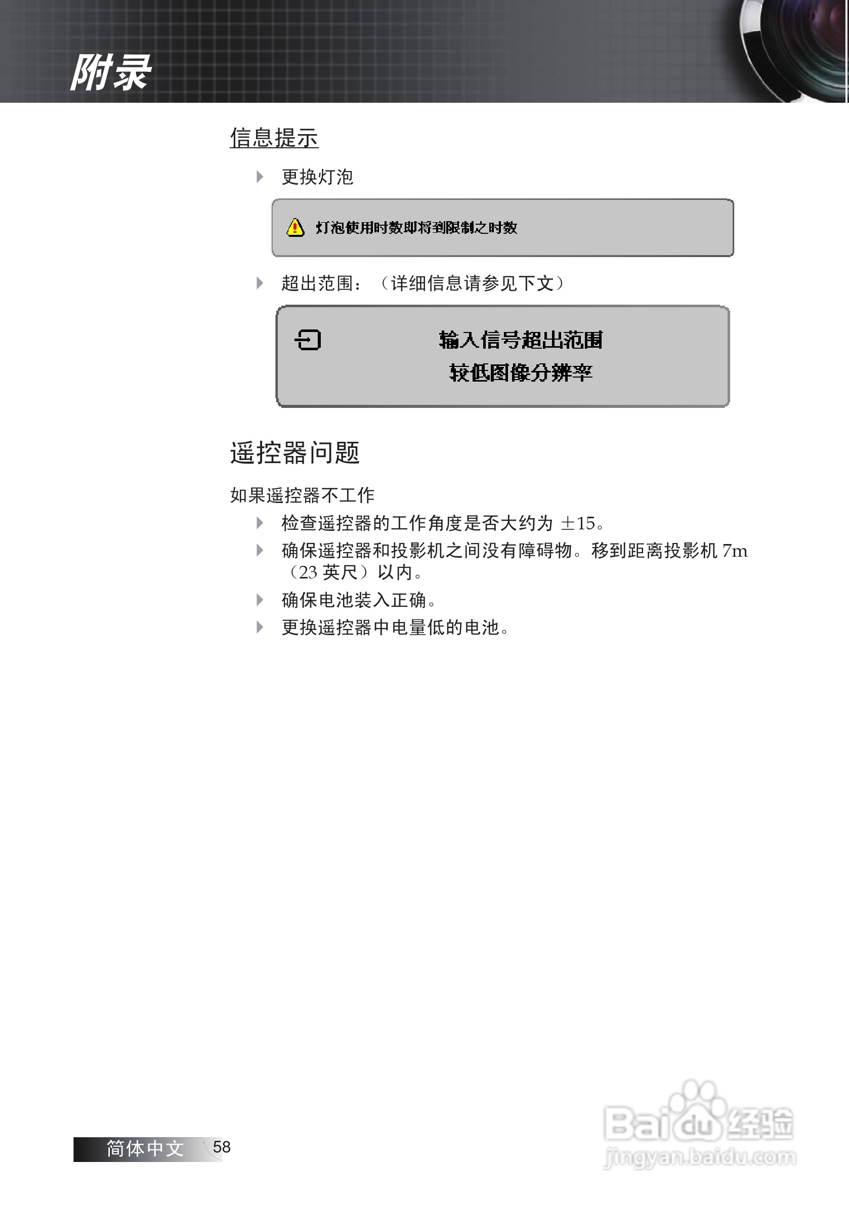 奥图码 ES522投影机说明书:[6]