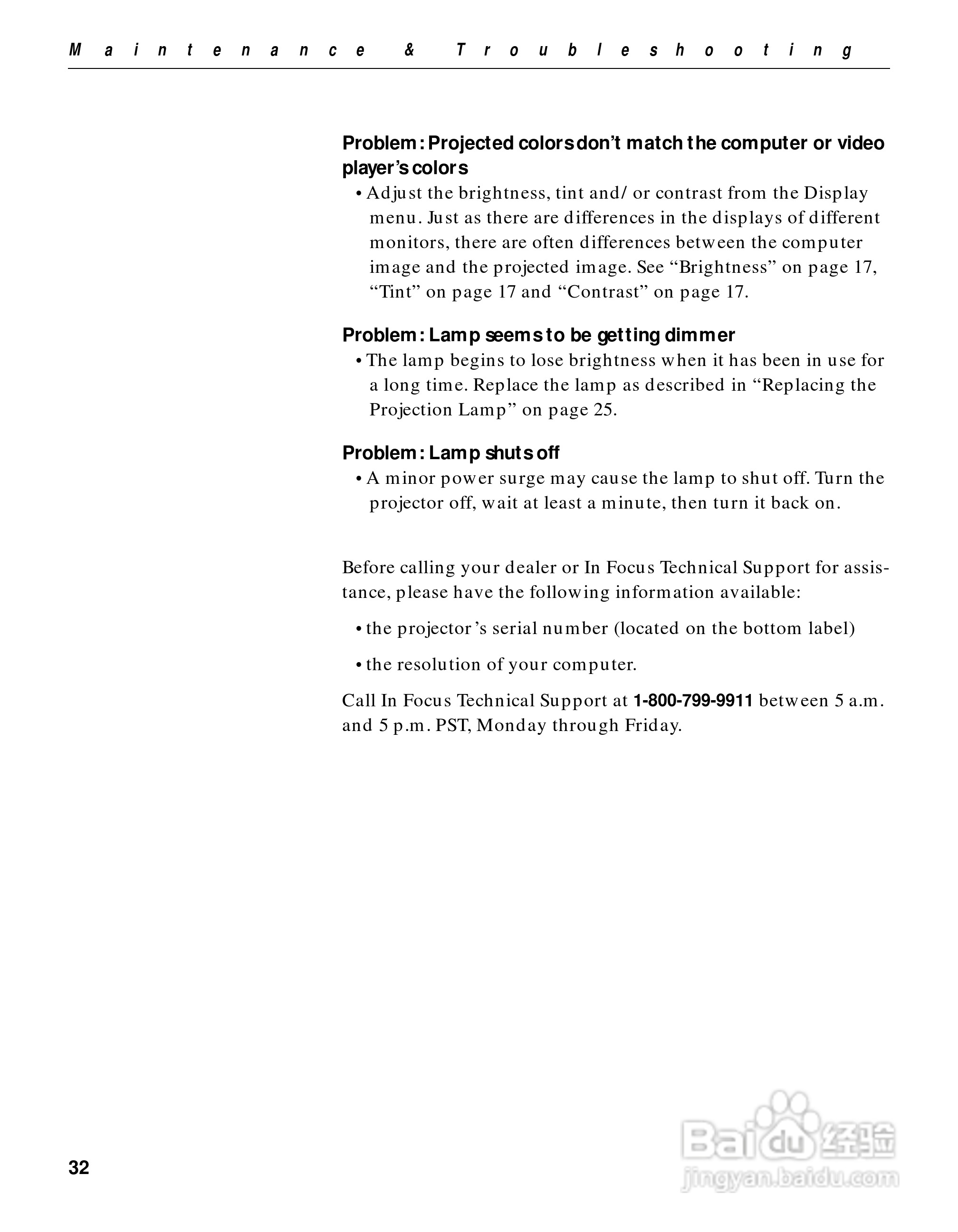 富可视 LP420投影机说明书:[4]