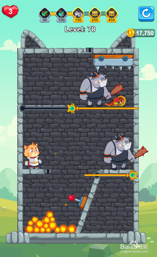 Hero Save the Princess的Level 78怎样通过