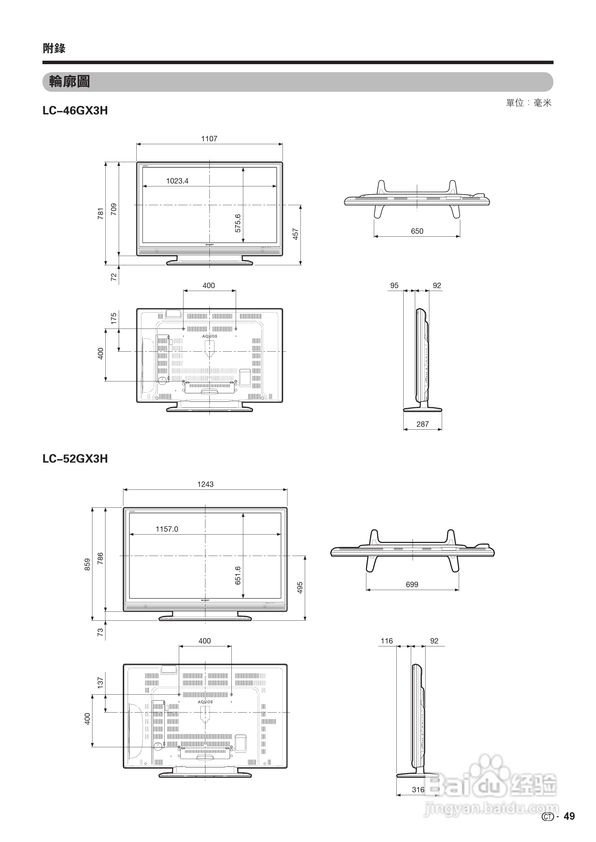 声宝LC-46GX3H型液晶电视机说明书:[6]