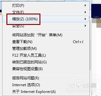 Internet Explorer浏览器设置页面缩放比例