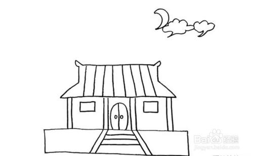 寺庙的儿童卡通简笔画教程