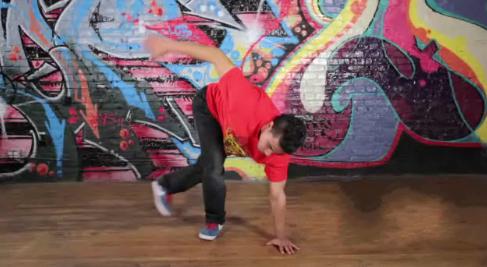 学跳breaking的旋转动作