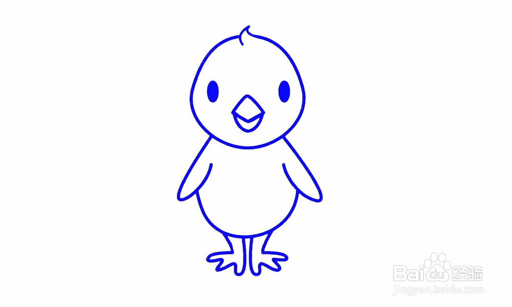 简笔画站着的小鸡怎么画