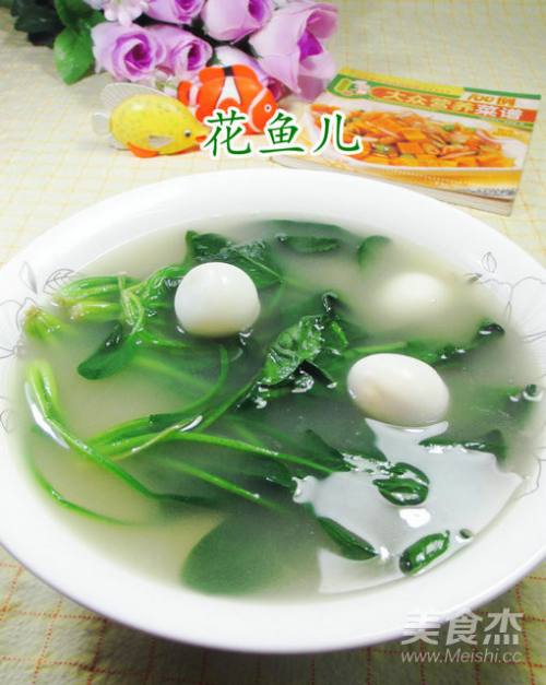 上汤鹌鹑蛋菠菜
