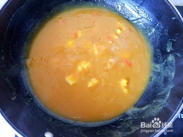 果味咖喱虾的做法