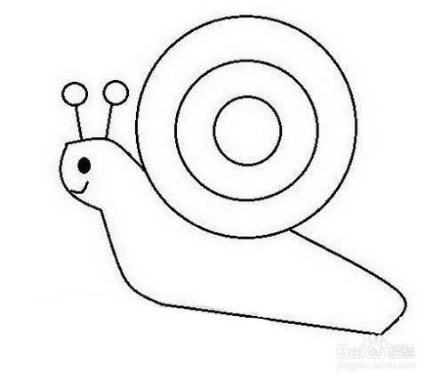 如何用简笔画一只小蜗牛