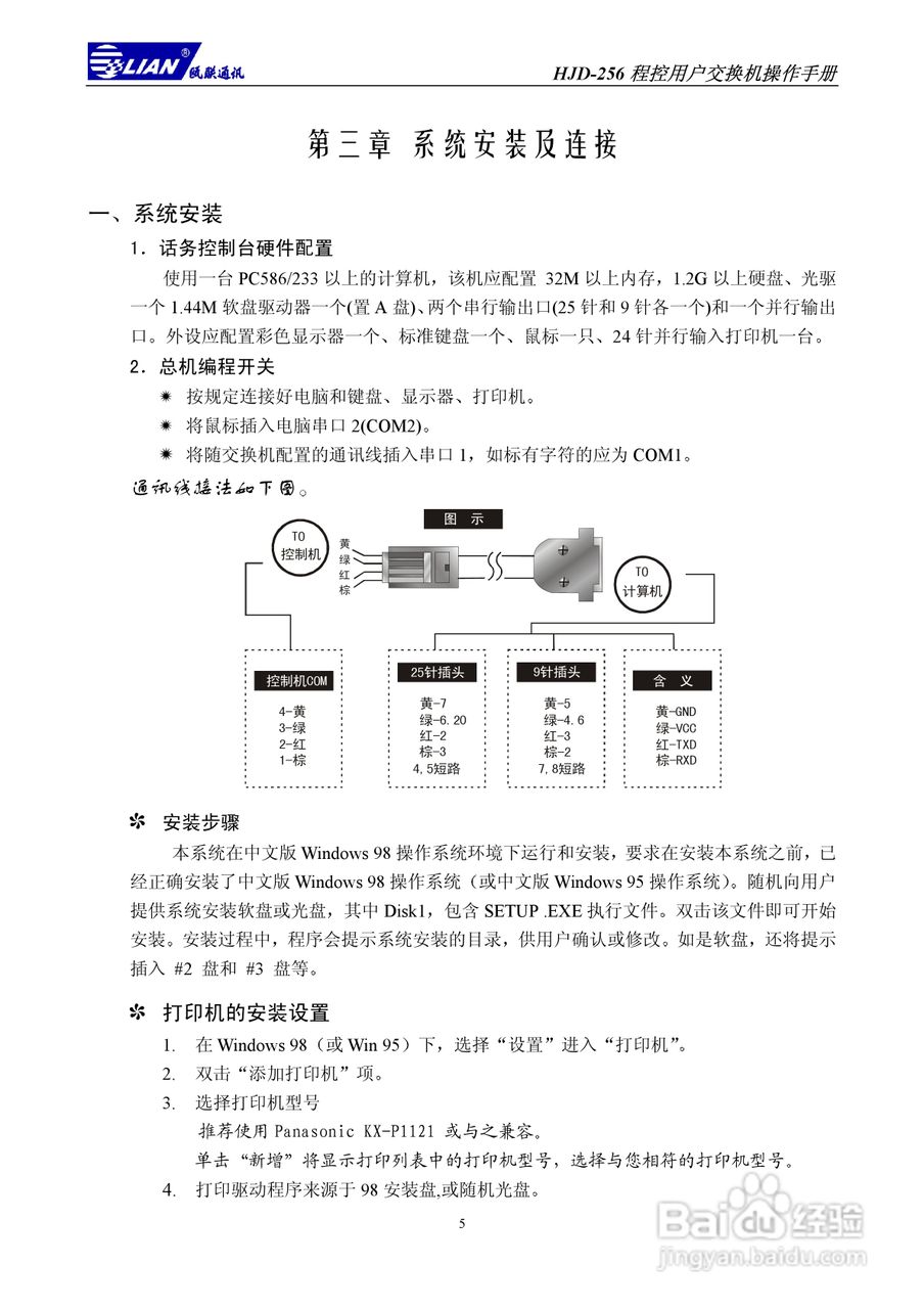 瓯联交换机HJD-256型说明书:[1]