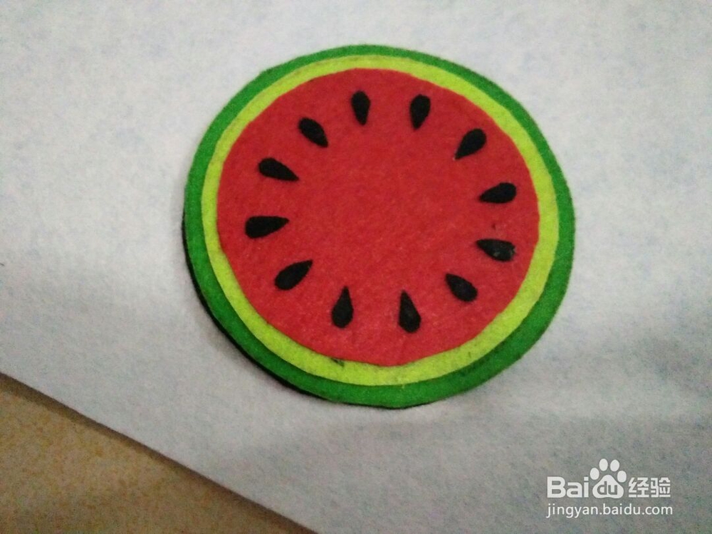 好看的不织布西瓜杯垫