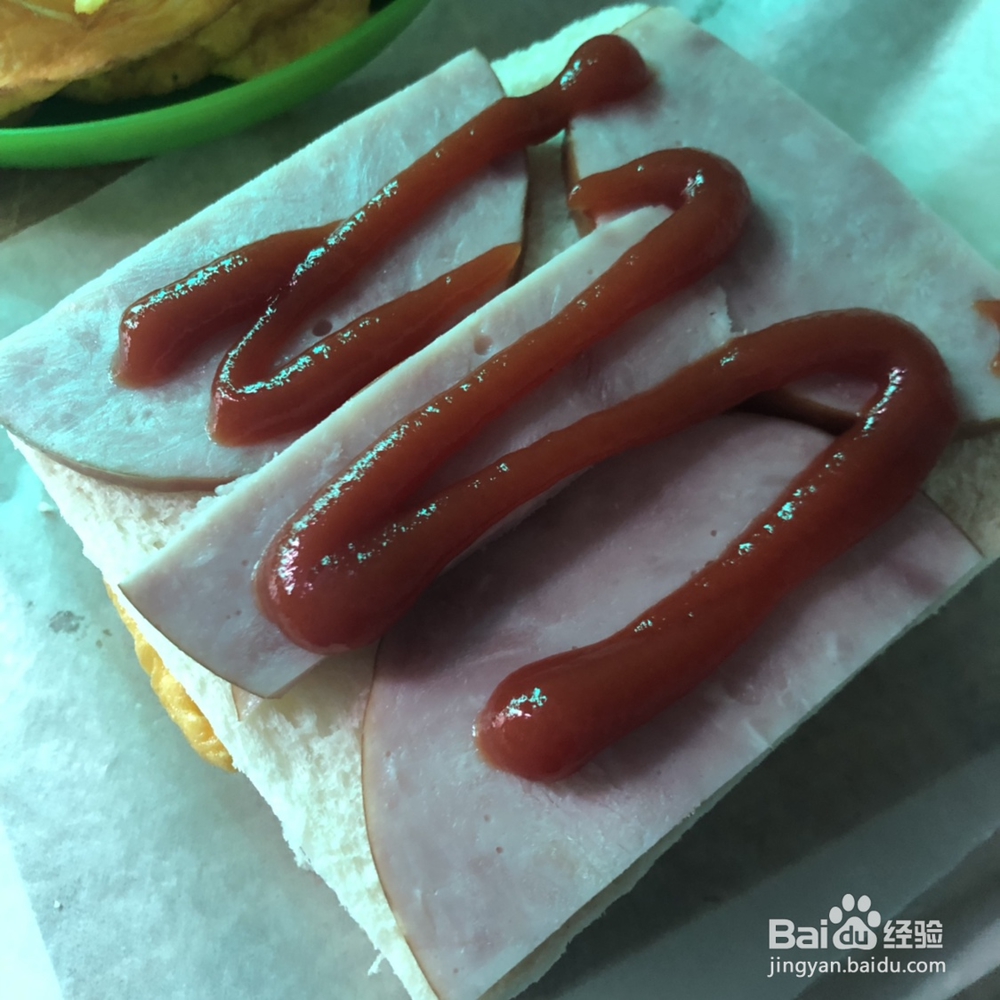 农家菜火腿鸡蛋三文治
