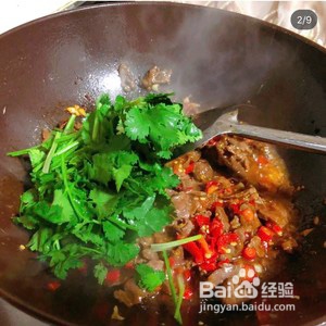 家常香菜炒牛肉
