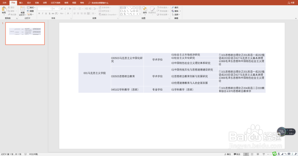在PPT中插入和使用Excel表格