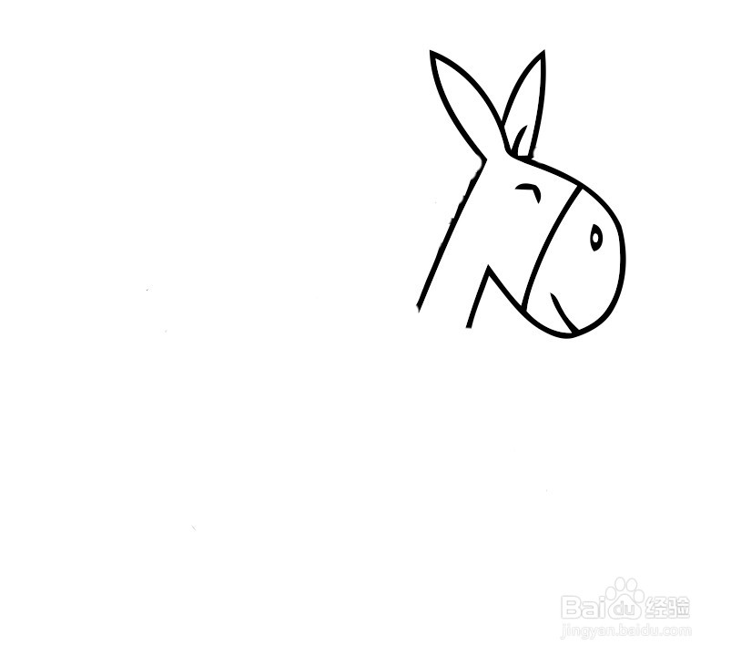 小毛驴简笔画