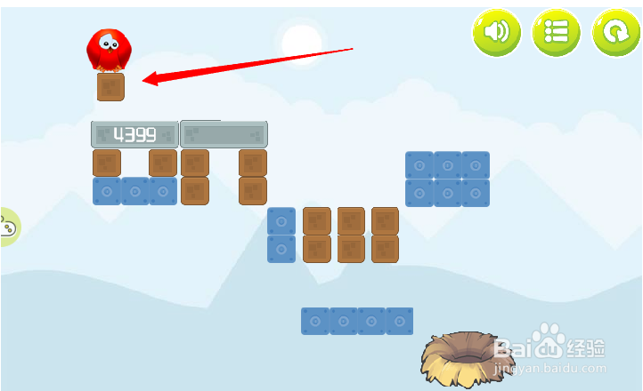 小游戏泡泡鸟历险记3第6关