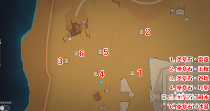 原神赤王陵西北圣章石收集攻略