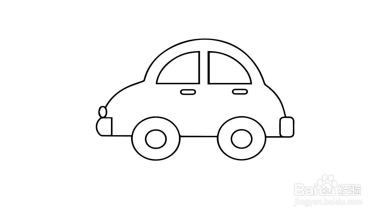 甲壳虫汽车简笔画