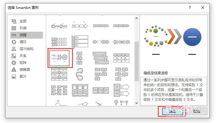 PPT文档中如何插入一个随机至结果的流程图