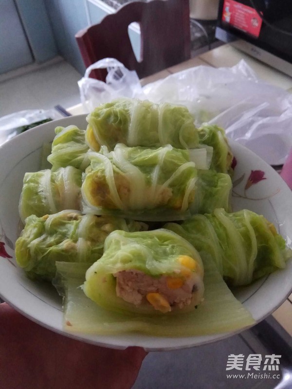 白菜鸡肉包的做法