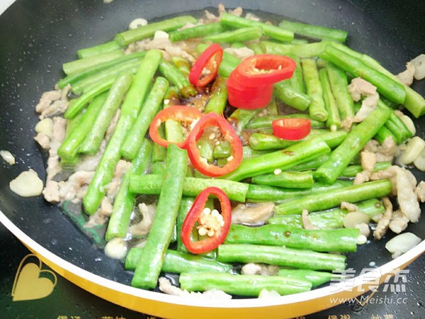 肉丝炒四季豆