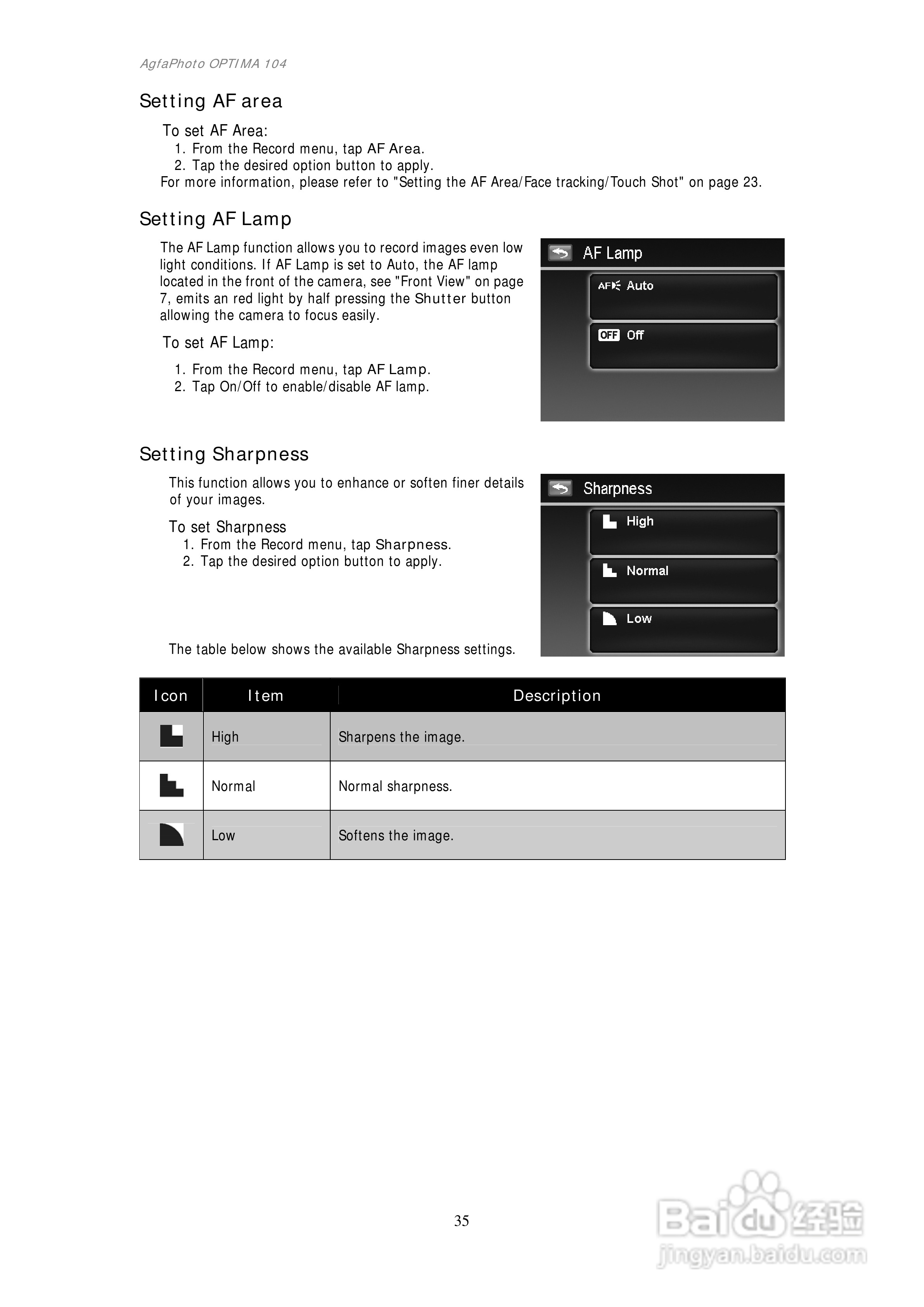 爱克发AgfaPhoto OPTIMA 104数码相机使用说明书:[4]
