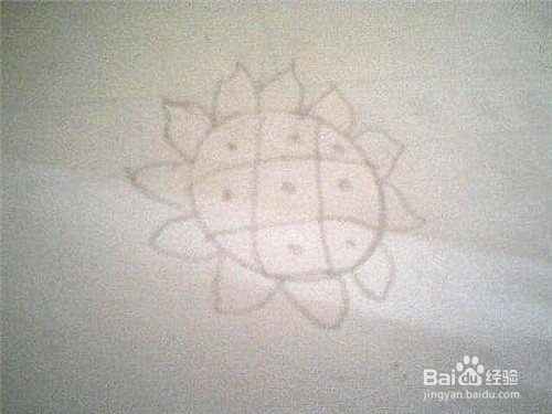 简笔画向日葵花的画法：