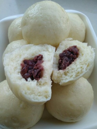 自制红豆馅馒头