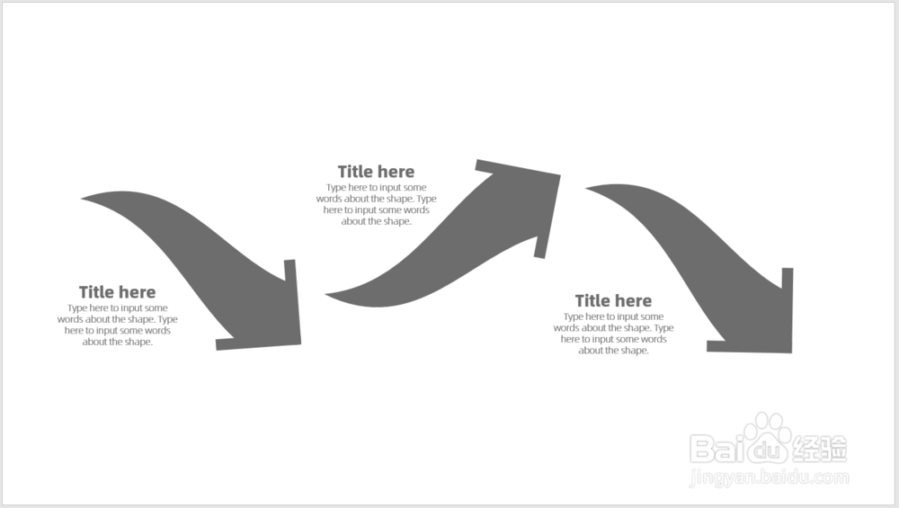 怎样利用曲线箭头制作PPT流程图示