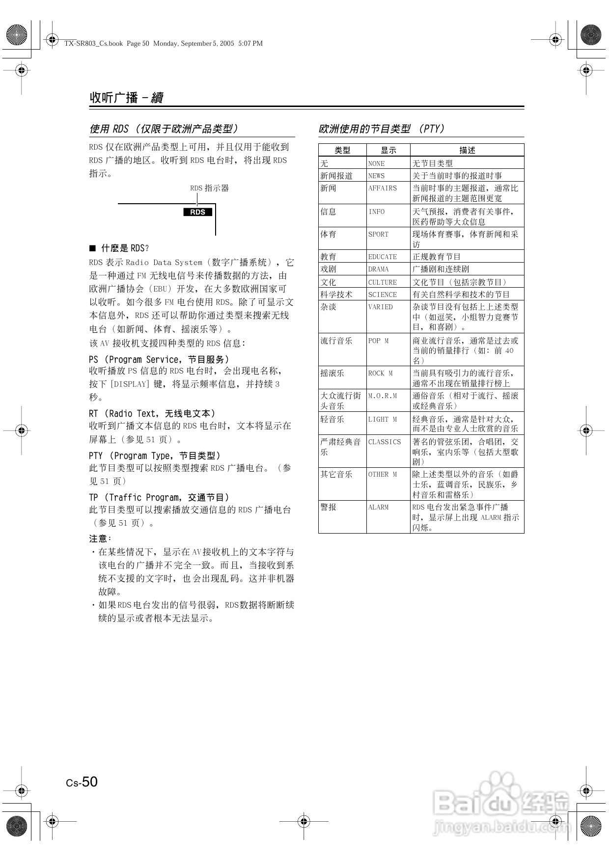安桥AV接收机TX-SR8370型使用说明书:[3]