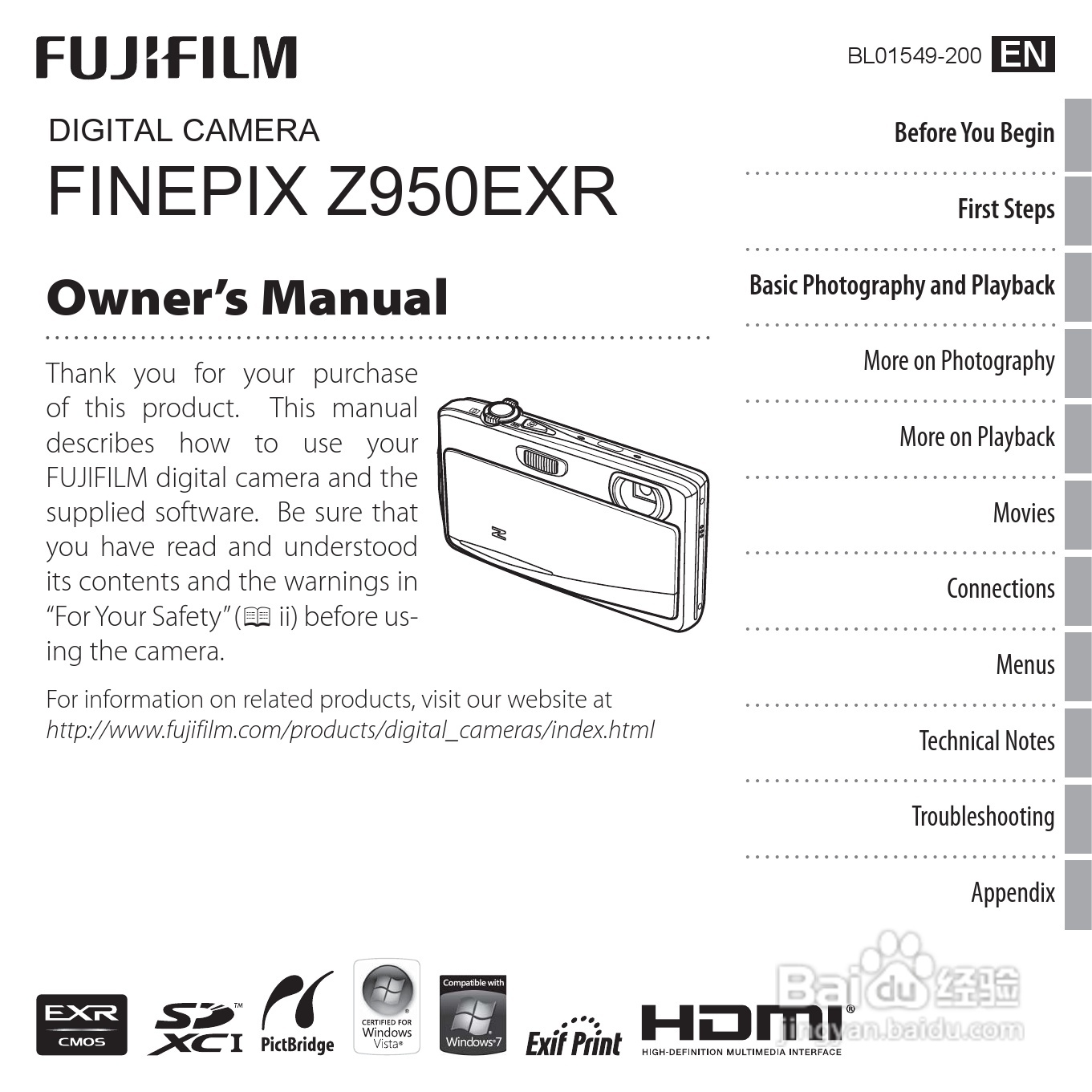 富士Finepix Z950EXR数码相机使用说明书:[1]