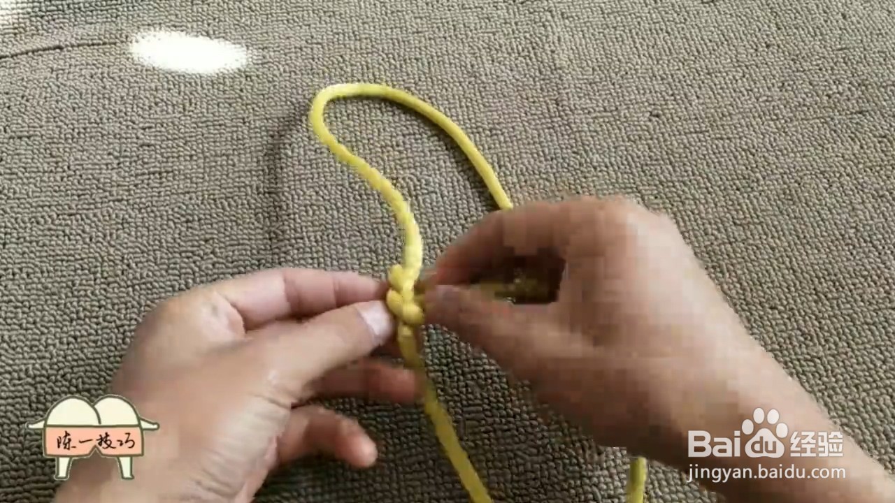 如何打单绳牛龙头结？