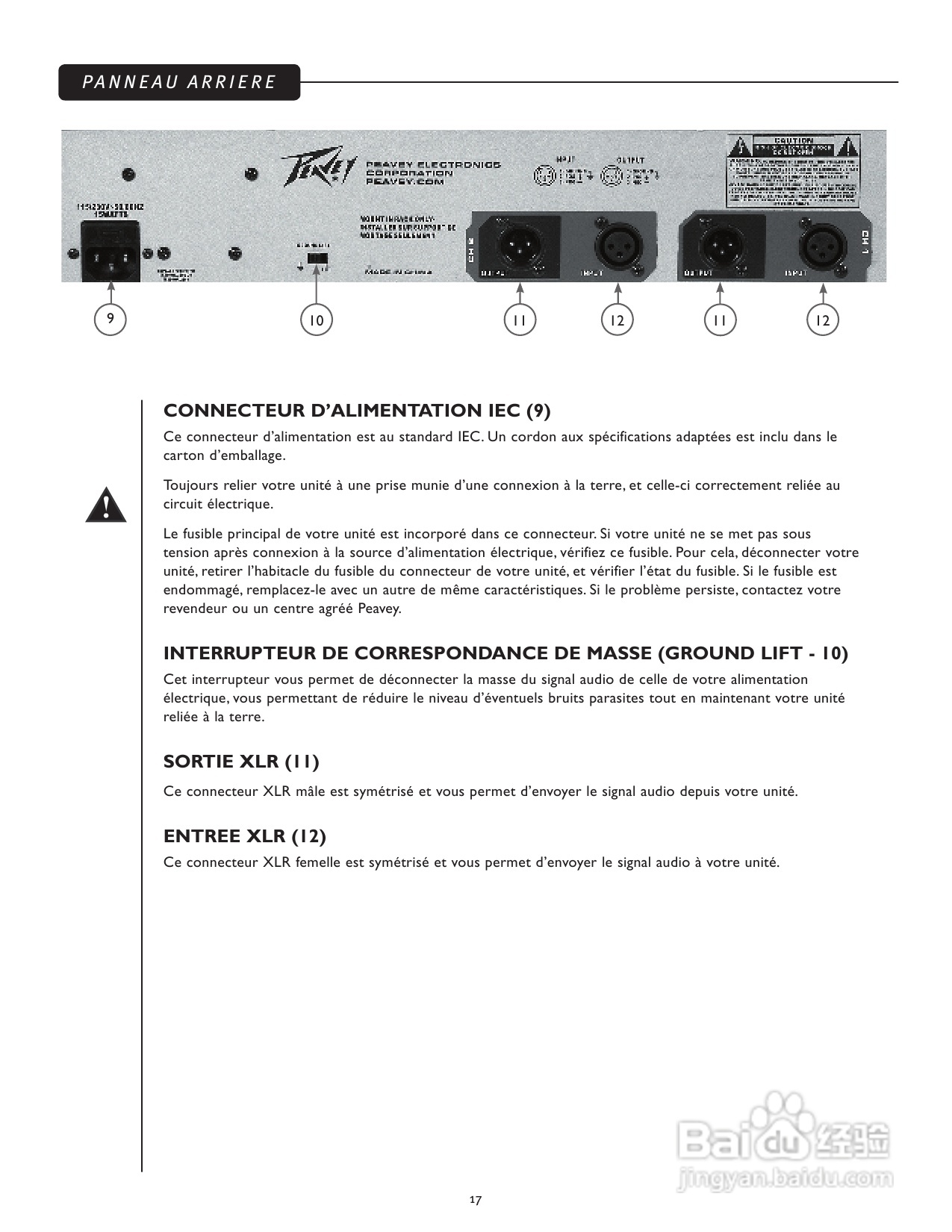百威PV 231EQ Graphic Equalizer音响 说明书:[1]