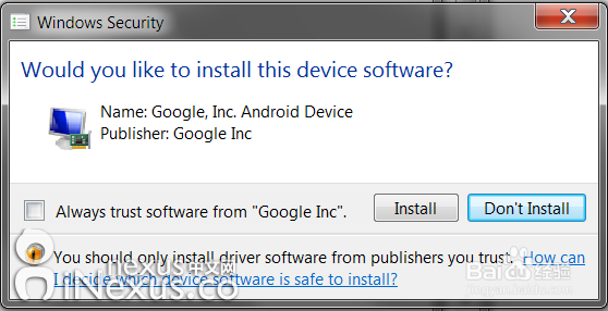 nexus 5 adb和mtp驱动安装