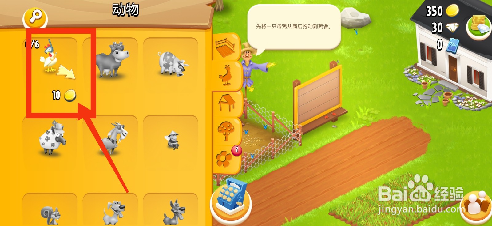 卡通农场如何喂养母鸡